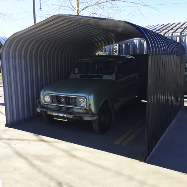 Garage autoportante de chapa curva T-98 de acero